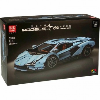 Конструктор MOULD KING 13056S+D LAMBORGHINI SIAN FKP 37 с ДУ, голубой